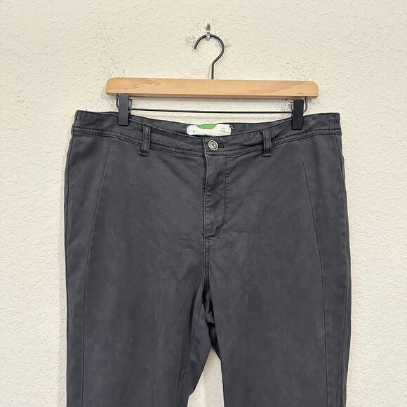 ANTHROPOLOGIE Cropped Pants Black Mid Rise Skinny Ankle Moto Grunge - Picture 3 of 13